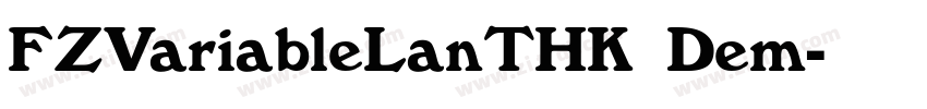 FZVariableLanTHK Dem字体转换